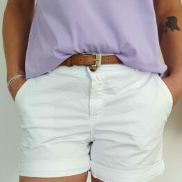 Short Chino blanc