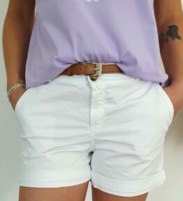 Short Chino blanc