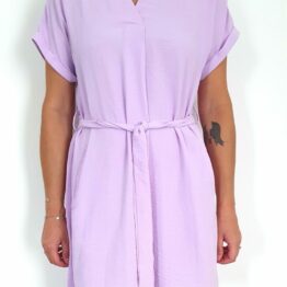 Robe tunique courte lilas