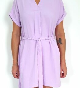 Robe tunique courte lilas