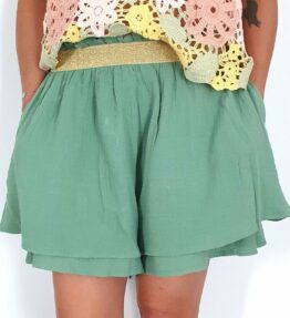 jupe short en gaze de coton