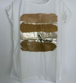 Tee-Shirt col rond dégradé de beige