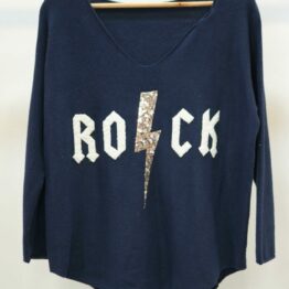 Pull Rock bleu marine