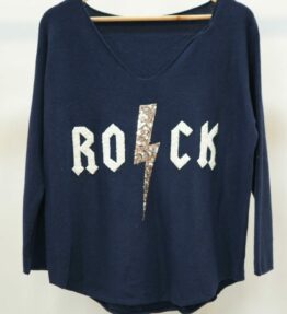 Pull Rock bleu marine