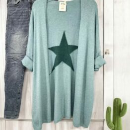 Gilet mi-long Sia Stars Bleu Agathe