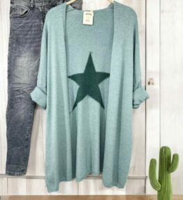 Gilet mi-long Sia Stars Bleu Agathe