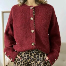 Cardigan coco Bordeaux