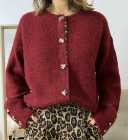 Cardigan coco Bordeaux