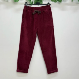 Jogg pant velours côtelé bordeaux