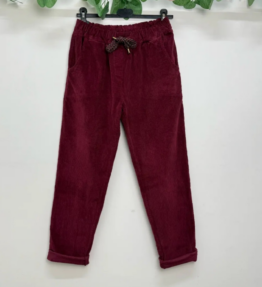 Jogg pant velours côtelé bordeaux