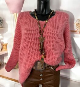 Pull doux Diana rose