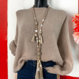 Pull doux Nadine taupe