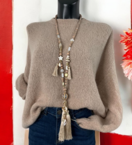 Pull doux Nadine taupe