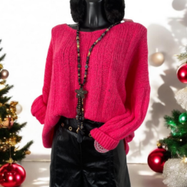 Pull doux constance fuschia