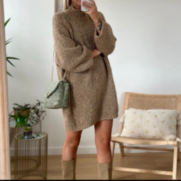 Robe pull doudou Julie camel