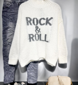 Pull rock&love blanc